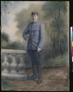 Tweede luitenant van het Eerste Infanterieregiment, 1916 door French Photographer